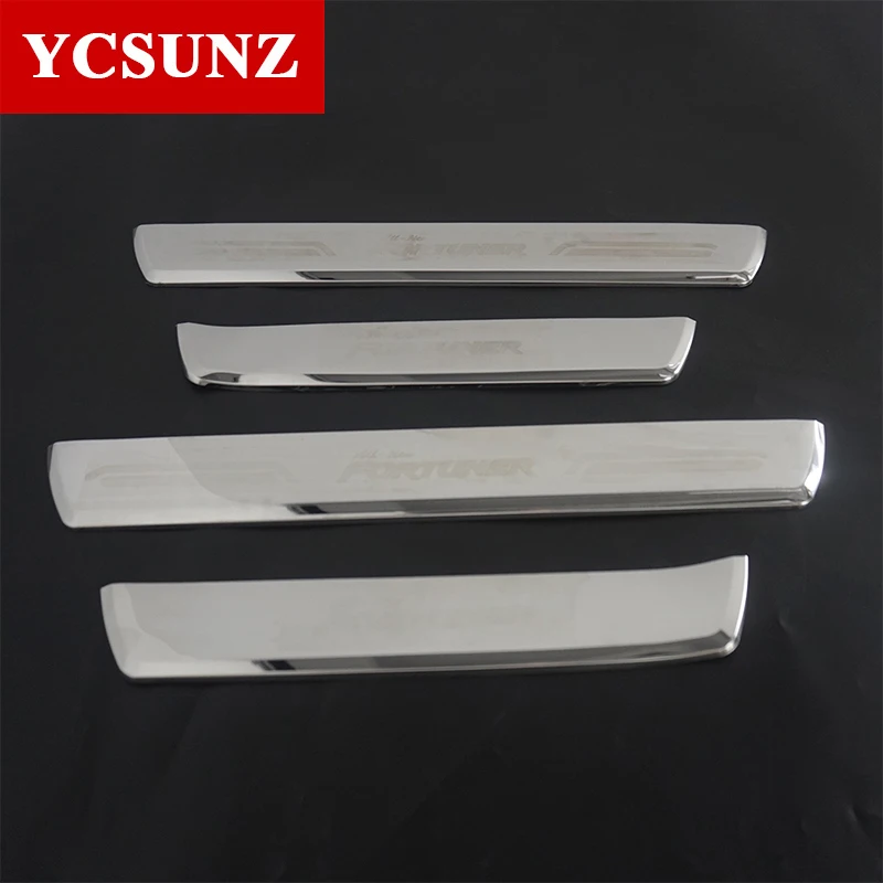 Door Sill Car Accessories Threshold For Toyota Fortuner Hilux SW4 2016 2017 2018 2019 Exterior Car Parts YCSUNZ