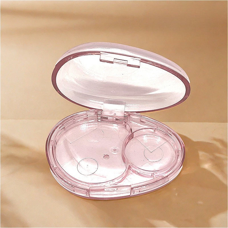 10 pièces 5.5g double couleur Blush Compact Transparent, organisateur rabattable pour surligneur correcteur fard à paupières