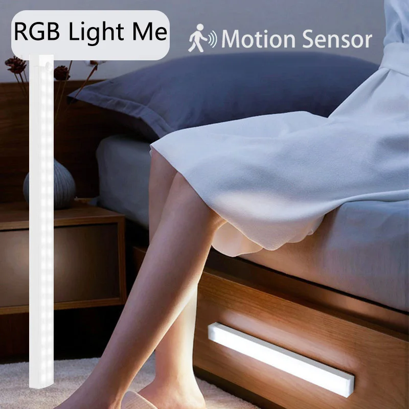 LED Motion Sensor Nachtlicht Geeignet für Schrank Schlafzimmer Schrank Beleuchtung USB Aufladbare Küche Bar Lichter 20cm/30cm/40cm