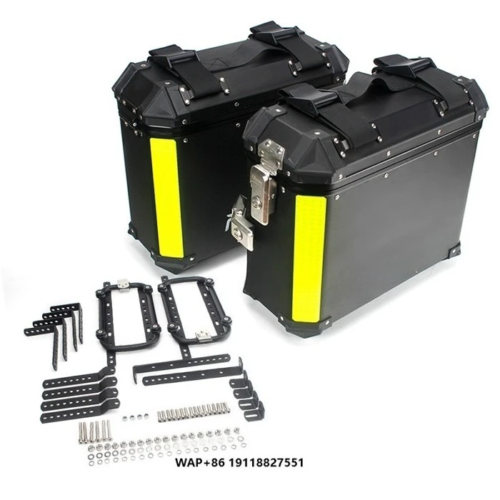 2pcs Aluminum Side Panniers Box Motorcycle Saddle Hard Luggage Saddlebag Rear Trunk for Suzuki  Aprilia