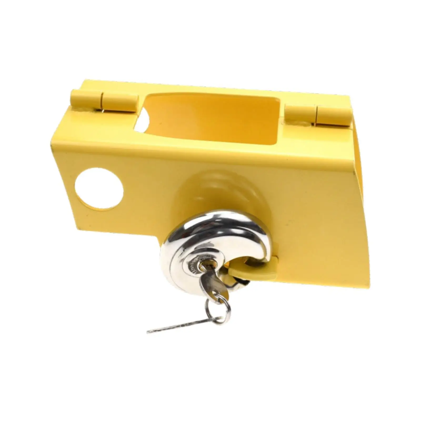 Trailer Coupler Lock Heavy Duty Professional Camper Accessories Bright Yellow Sturdy Practical Trailer Lock for Trailer Trucks