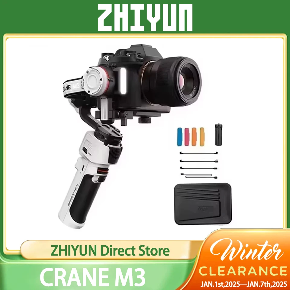 ZHIYUN CRANE M3 3-Axis Handheld Camera Gimbal Stabilizer Compatible with Sony A7S3 Canon M5II EOS 200D Fuji X-T4 Nikon Z fc