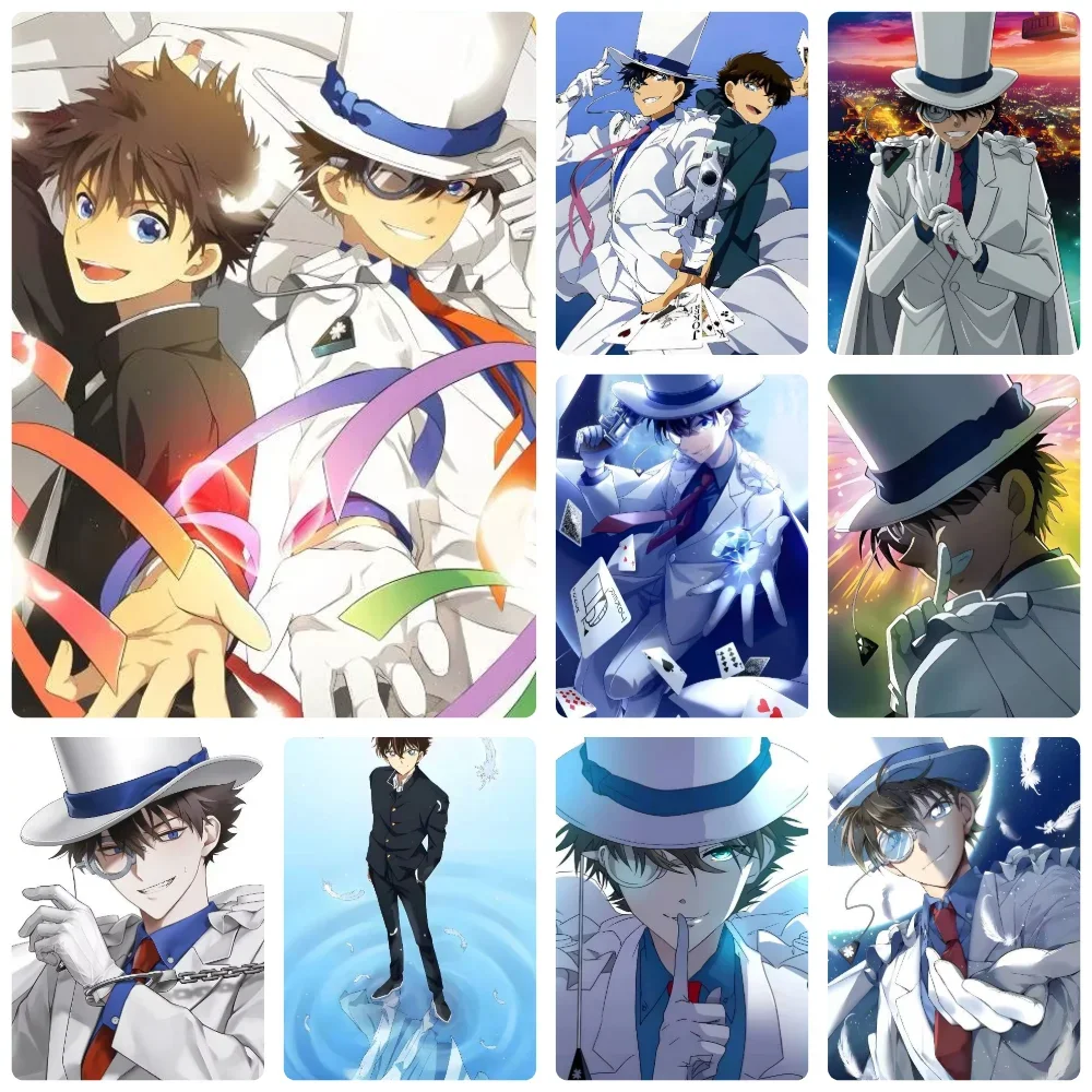Kaito Kid Phantom Thief Character Collage Anime Canvas Painting Unframed Wall Poster for Home Bedroom Study Decor