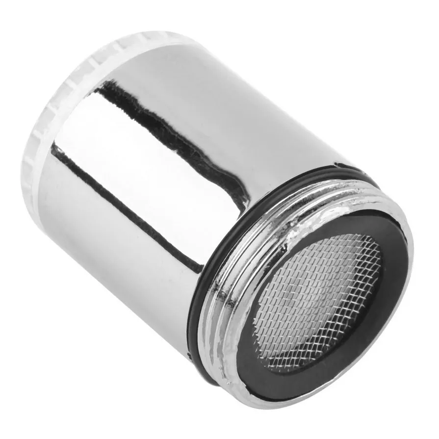 Multiple Color LED Light Change Faucet Shower Water Tap Sensor No Battery Water Faucet Glow Shower Left Screw