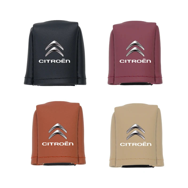 Full Coverage Leather Car Seat Belt Buckle Cover Protector For Citroen C4 C3 C5 C1 C2 Berlingo Celysee Cactus Picasso Aircross 5