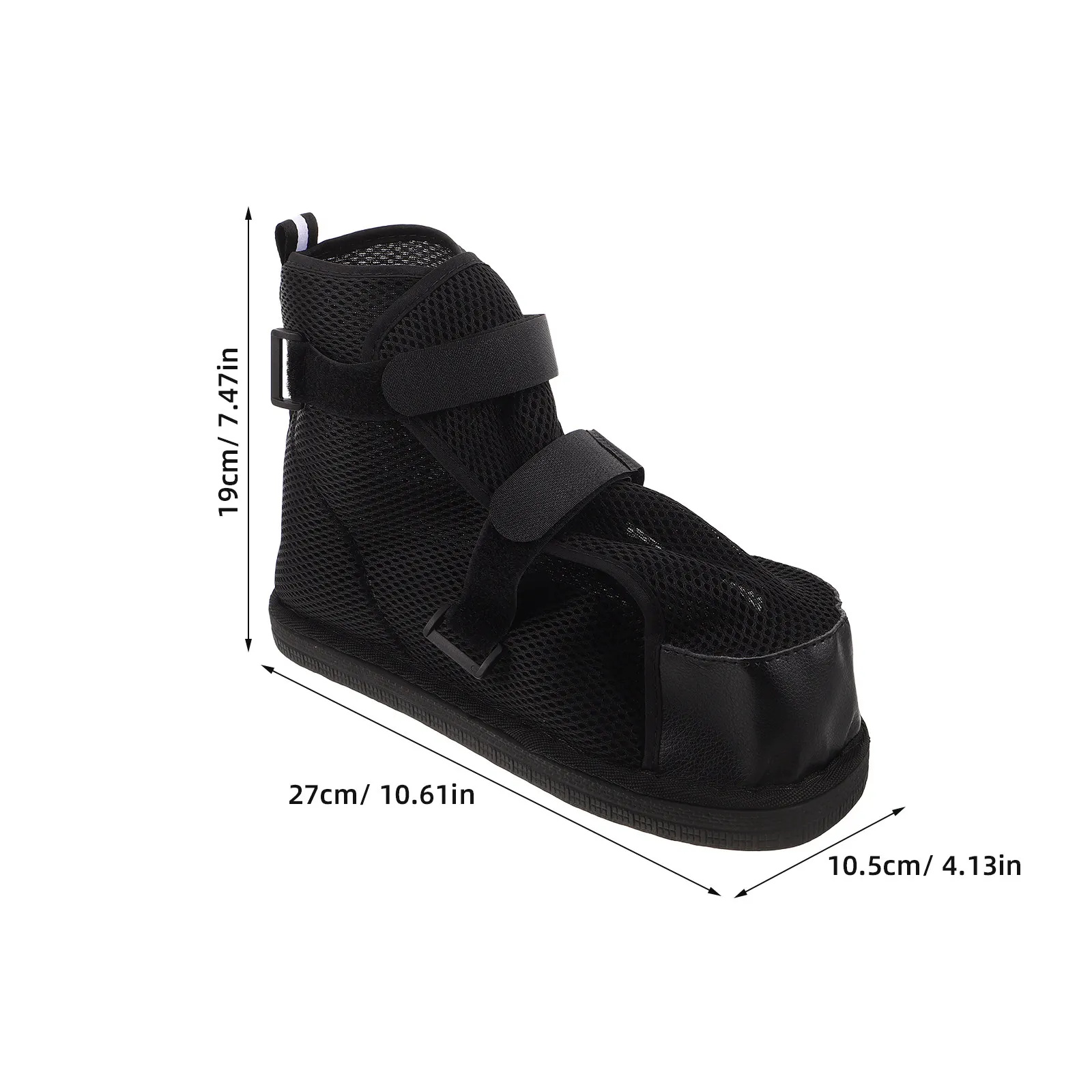 Adult Cast Shoe for Broken Foot Plaster Fracture Boot Breathable Adjustable Closed Toe for Left Right Foot Injuries Walking