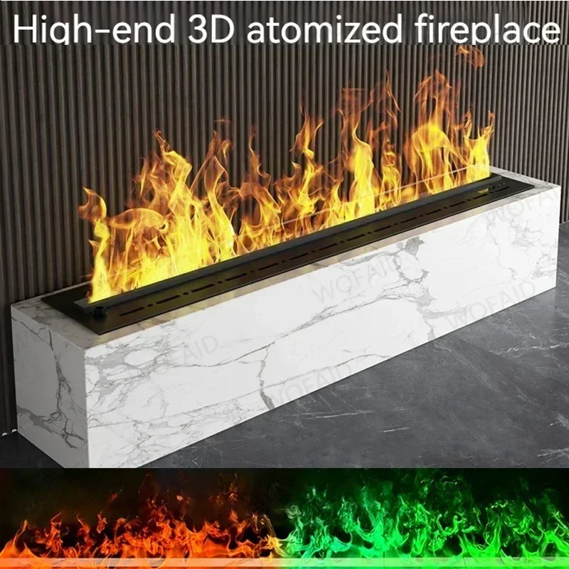 

3D Atomized Fireplace Smart Simulated Fire Color Flame Indoor Living Room Decorated Background Wall Embedded Mist Fireplace