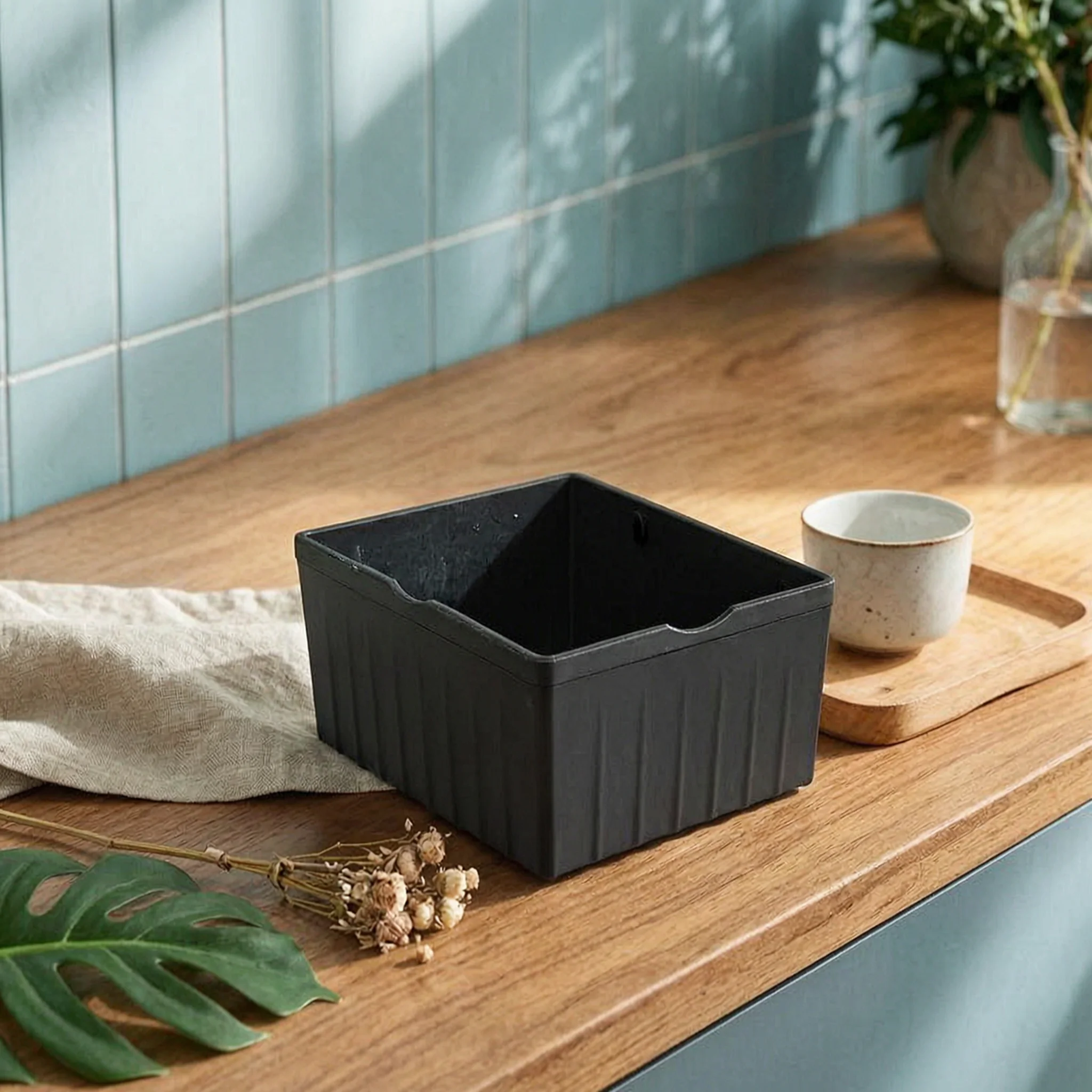 Espresso Knock Box ABS Coffee Grounds Container Countertop Knock Box exposedTop Kitchen Tool Non-Slip Base