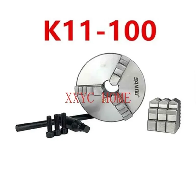 

1Set K11-100 3 Jaws Manual Lathe Chuck With Turning Machine Tools Accessories K11-100 3-Jaw Lathe Chuck Self-Centering Metal New