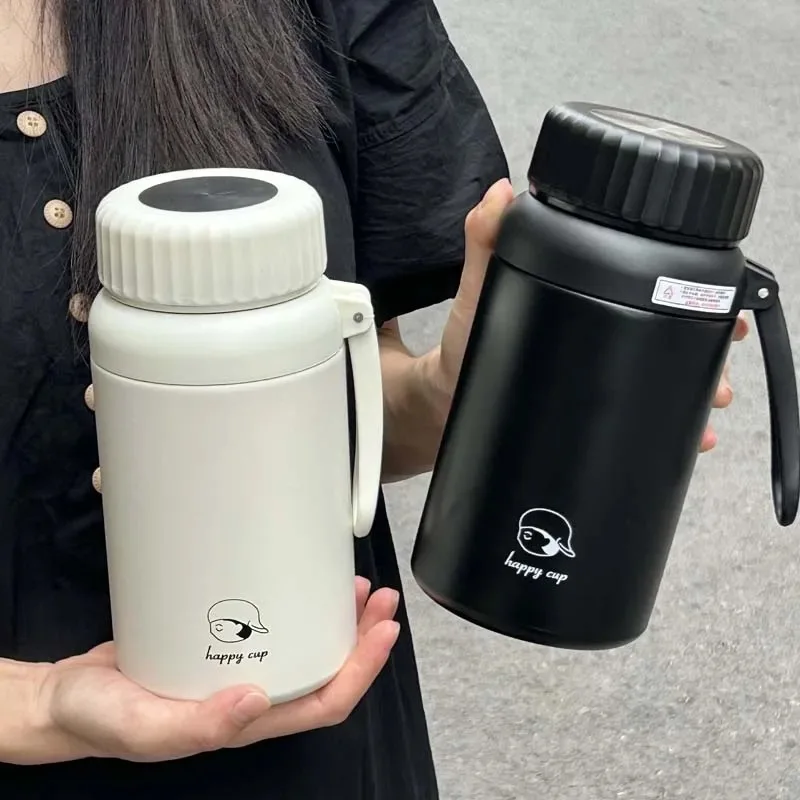 

2025 New Stylish 316 Stainless Steel Sports Water Bottle with Handle - Leakproof, 24H, Eco-Friendly&Trendy Colors for Gym/Travel