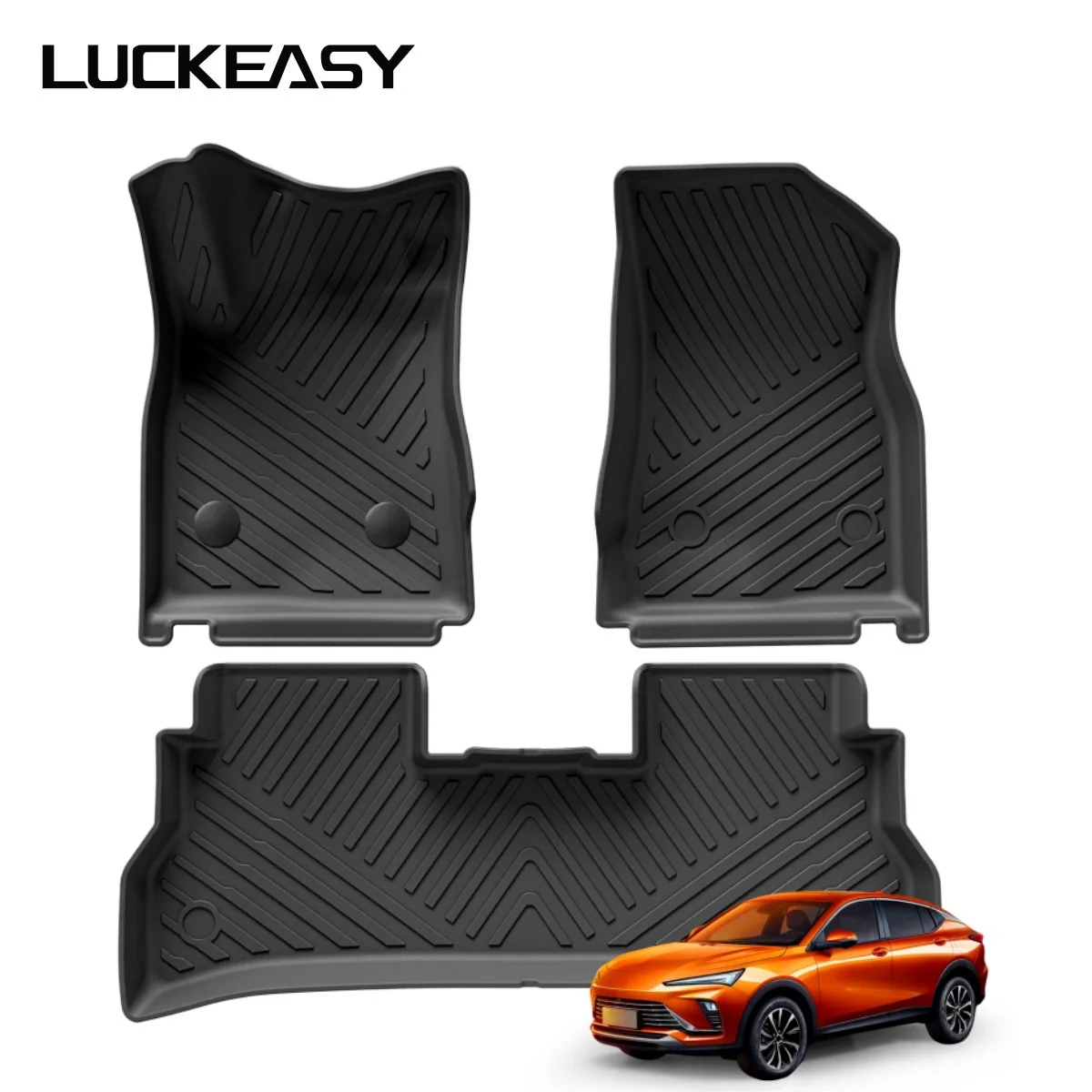 LUCKEASY TPE 3D Car Floor Mats Cargo Liner Trunk Pad for Buick Envista 2024 2025 All Weather Waterproof Left Rudder