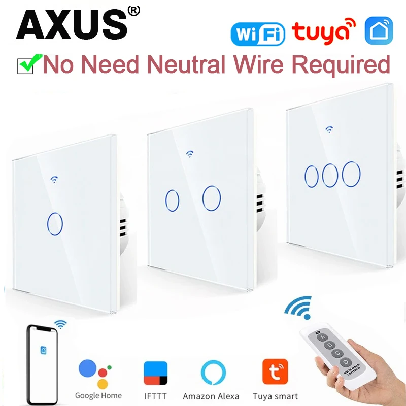 AXUS EU WiFi Smart Light Switch Sensor RF433 Нейтральный Провод Не Требуется