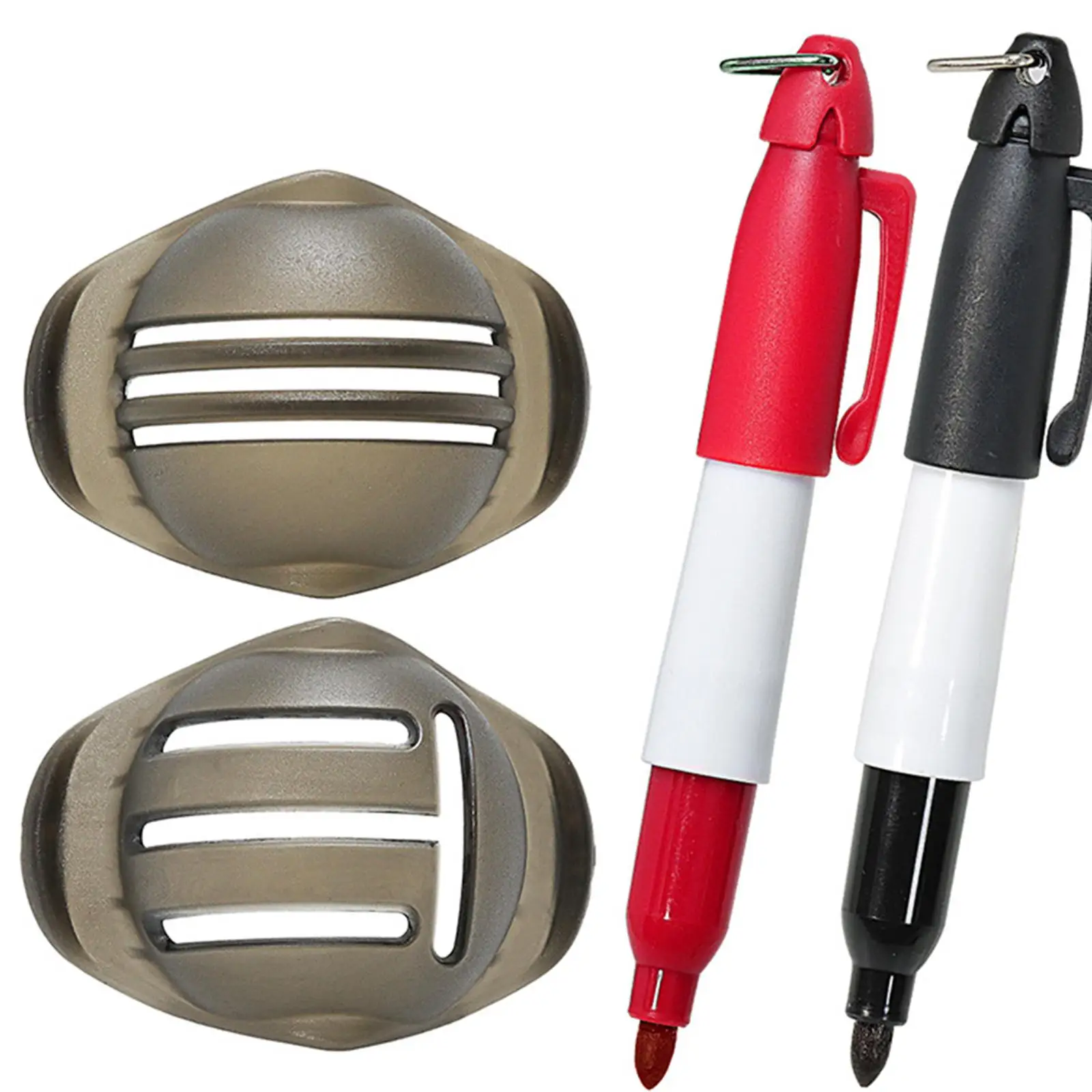 2-teiliges Golfball-Marker-Set, Golfball-Ausrichtungswerkzeug, Golfball-Line-Liner für