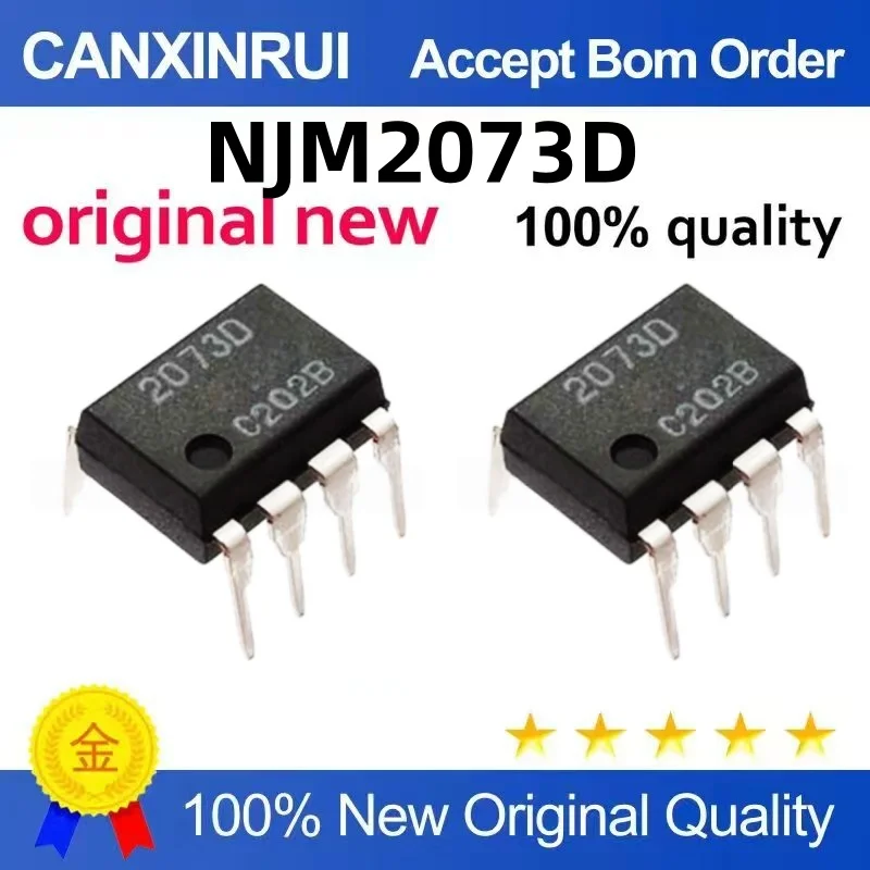 (10-300piezas)New original NJM2073D 2073D DIP8 JRC audio dual op amp block in-line 8-pin integrated IC
