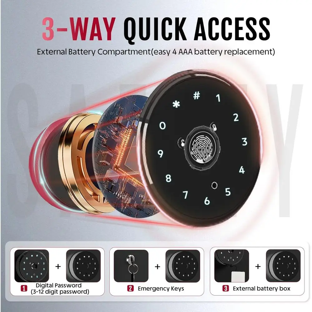 Biometric Rifle & Pistol Safe with Adjustable Shelves, Ideal for AR15 and Home/Hunting Use