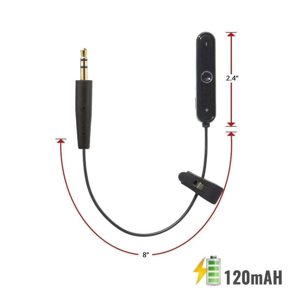 Adaptador de Audio estéreo Bluetooth 5,0, receptor de música manos libres inalámbrico de 2,5mm para auriculares AKG Y50 Y40 Y55 K490NC K545 con Clip