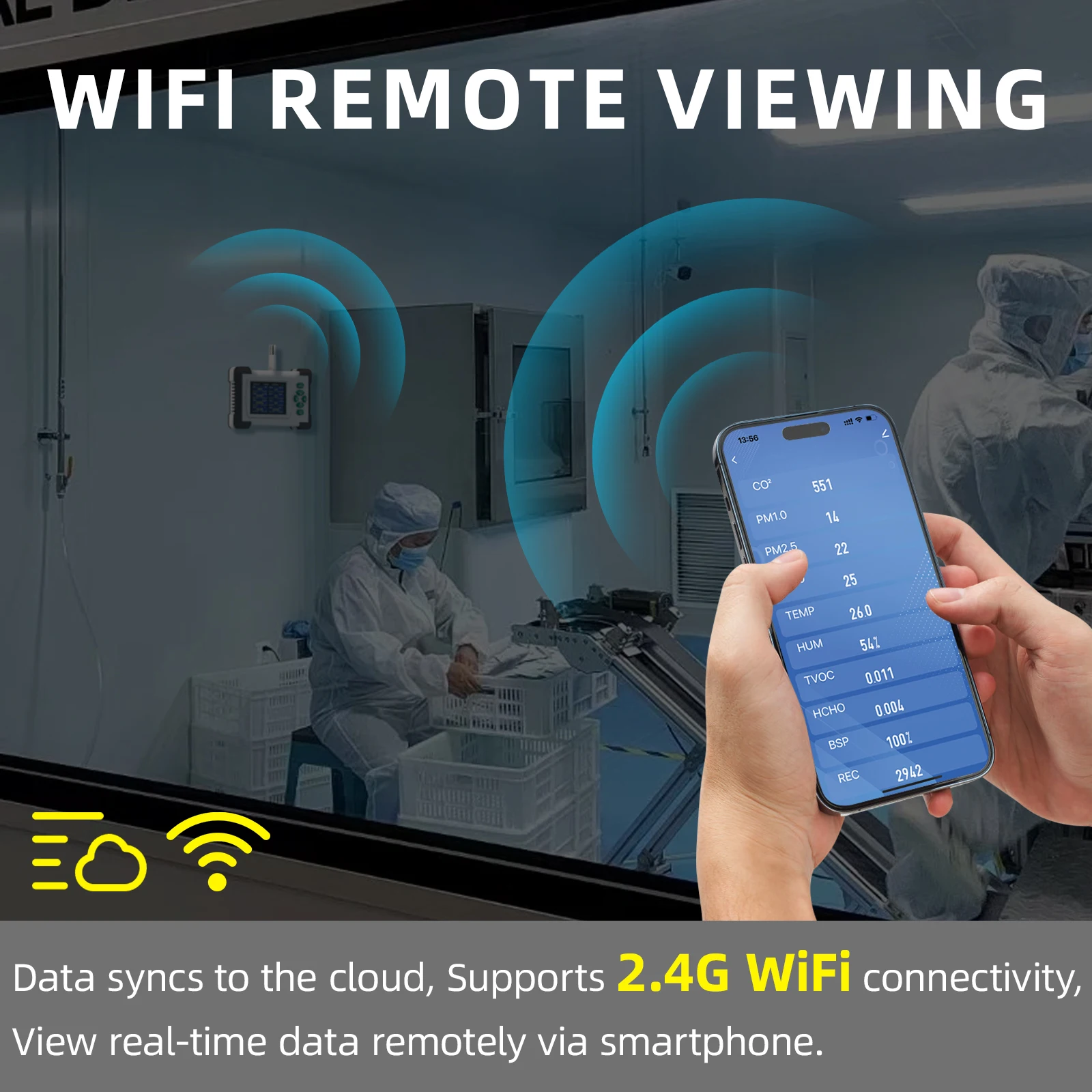 7-in-1 WiFi Air Quality Monito - огляд і ціна Air Quality Monitor Co2 Pm2.5 Tvoc