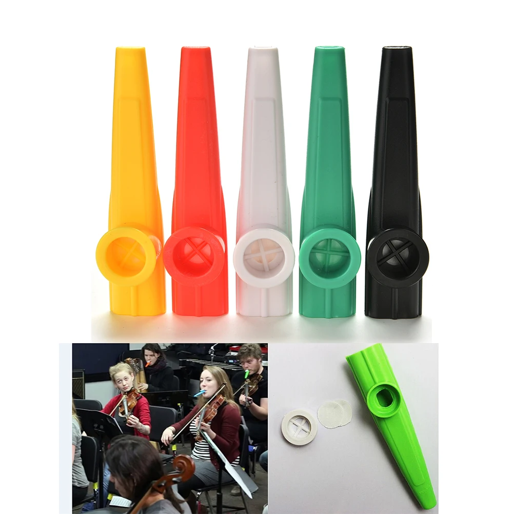 1Pc Plastic Flute Kazu Flute Children's Learning Accompaniment Kindergarten Playing Teaching Aids