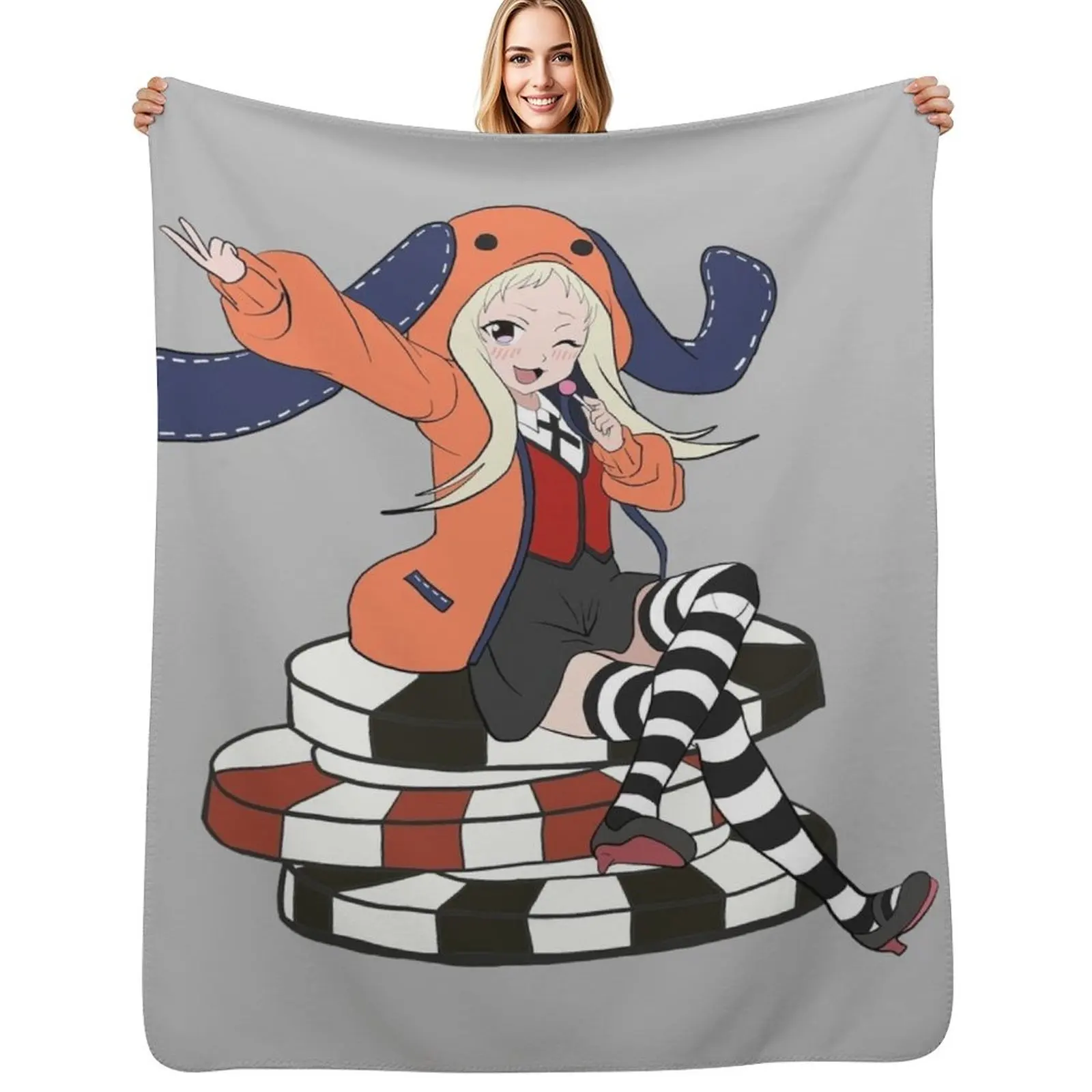 

Kakegurui - Runa Yomozuki Throw Blanket Extra Large Throw Sofa Decorative Sofas Polar Blankets