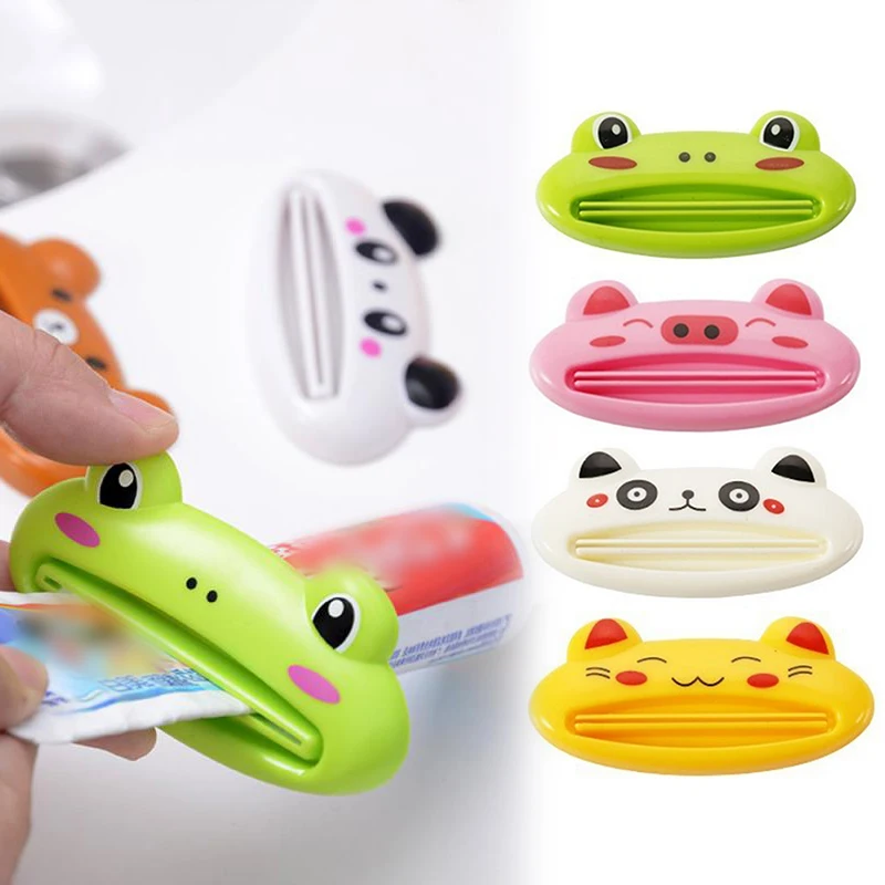 Cartoon Animal Toothpaste Squeezer Oral Care Tube Cosmetics Rolling Squeezing Dispenser Facial Cleanser Press Tooth Paste Holder