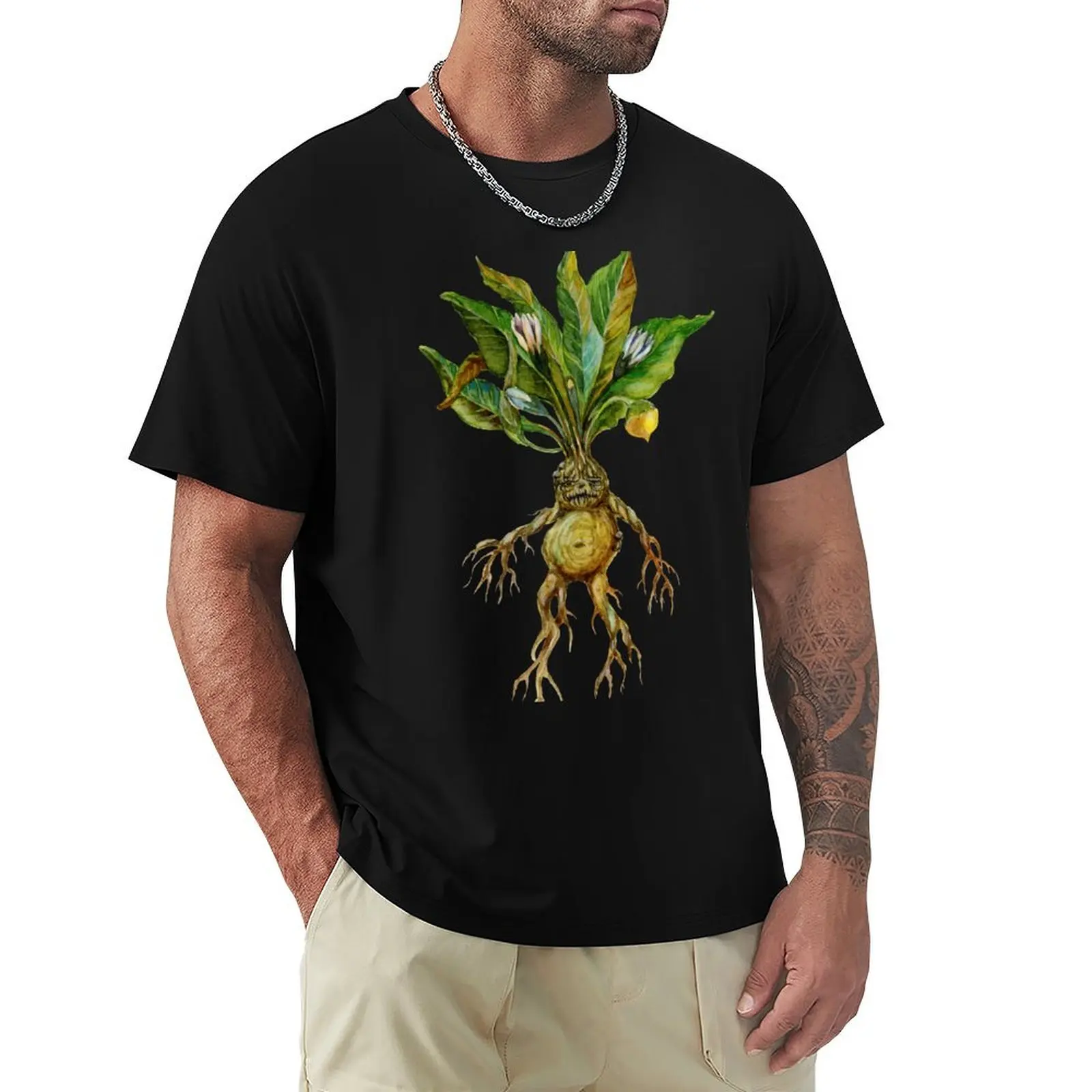 

Mandrake Alchemy Herb T-Shirt vintage t shirts funny meme t-shirts anime tshirt cotton man t-shirts clothing for men