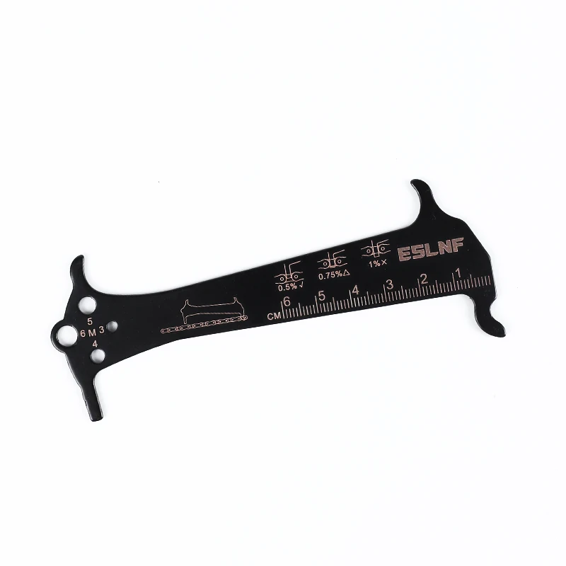 

ESLNF High Precision Chain Wear Checker Tool Bicycle Gauge Measurement Ruler Durable for Mountain Road Cycling Chains