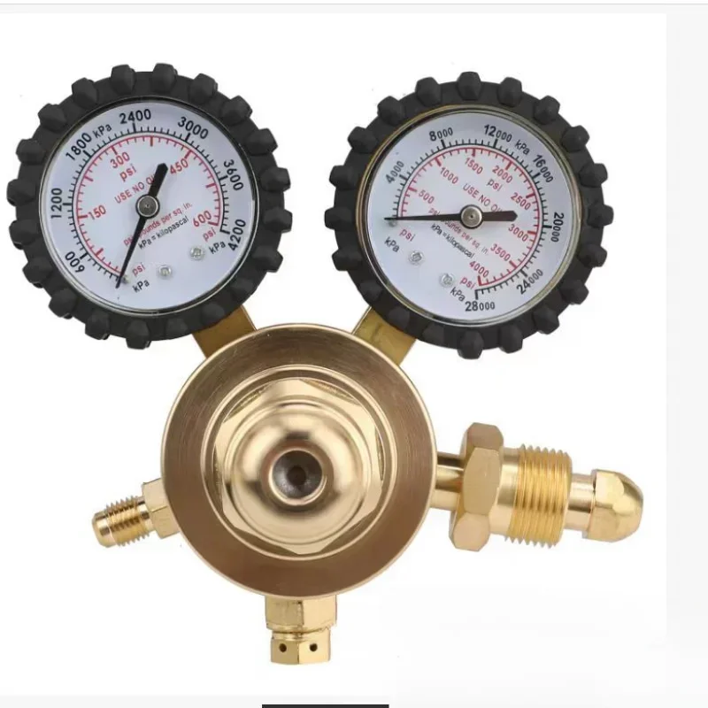 

25MPA Copper Nitrogen Meter Set Pressure Regulator Pressure Gauge Gas Gauge Valve Pressure Reducing Valve CGA580