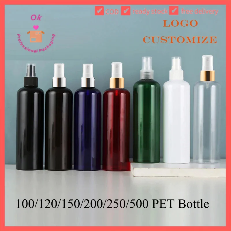 20 sztuk 200ML 250ML plastikowa butelka dysza natryskowa 100ML 120ML PET Atomizer butelka wielokrotnego napełniania 150ML 500ML pusta butelka QY21401-20