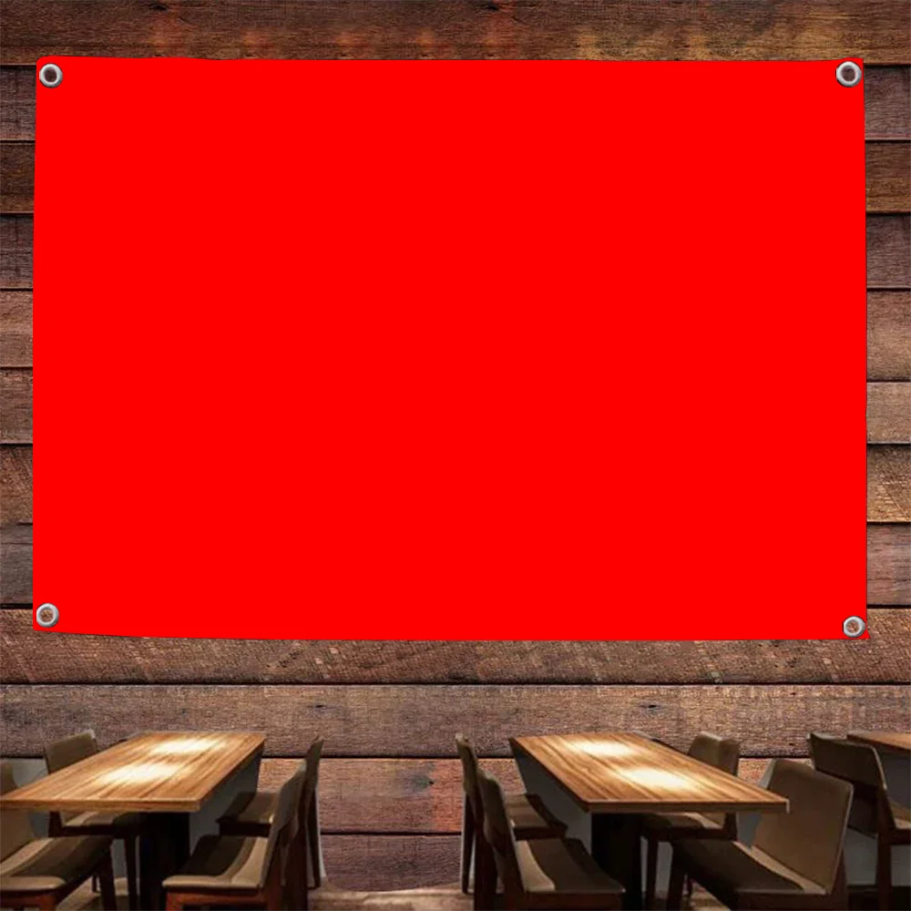Red Solid Color Flag Flags And Banners Four Hole Flag Polyester Outdoor Decor Room Aesthetic