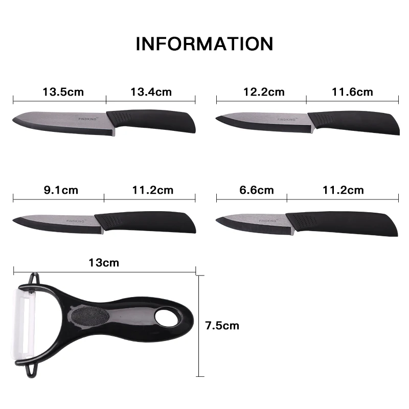 High quality brand black blade kicthen ceramic knife set  3\