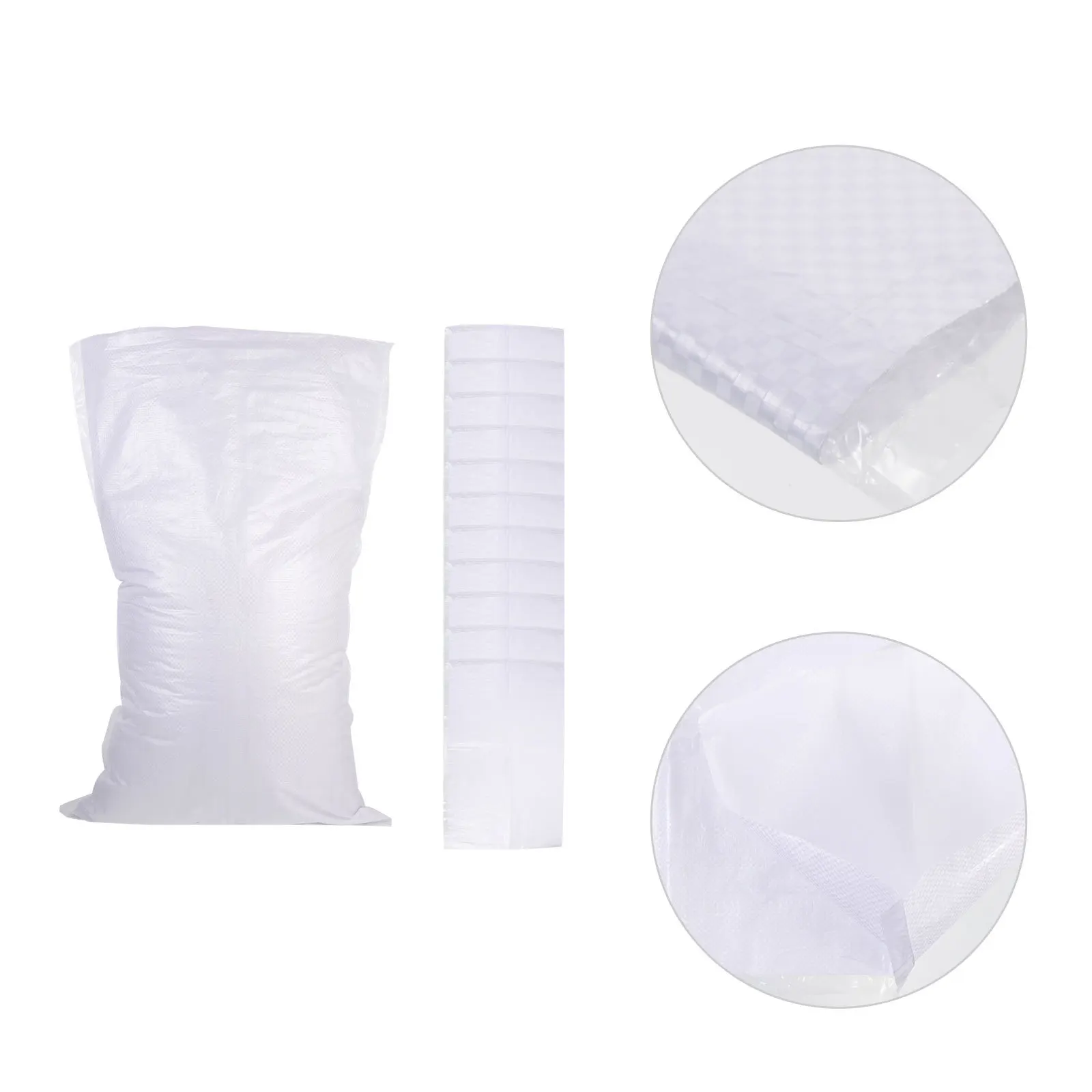 Bolsas de arena tejidas fuertes, bolsas de protección contra inundaciones de alta resistencia para barrera contra inundaciones de huracanes y sacos de arena de plástico para tormentas, 16 Uds.