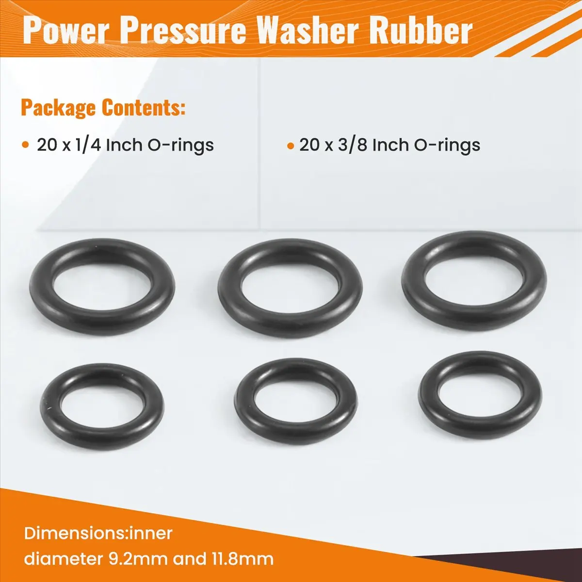 Super Sale Power Pressure Washer Rubber O-Rings For 1/4 Inch,3/8 Inch,M22 Quick Connect Coupler,40-Pack