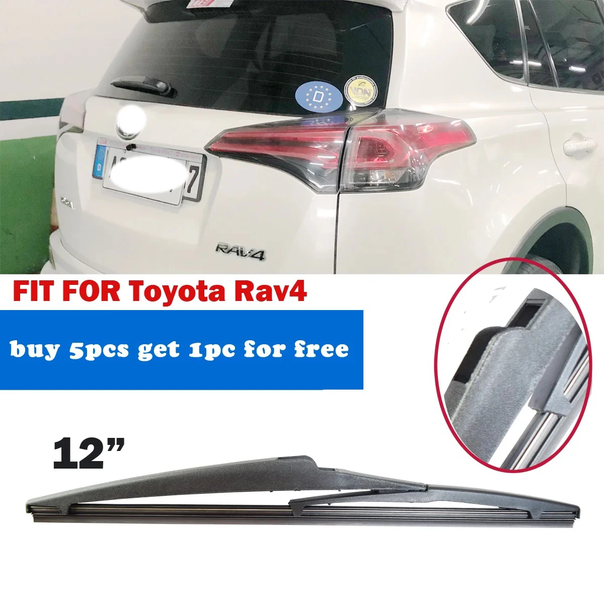 1PC for Toyota rav4 2008 2009 2010 2011 2012 2013  Car Rear Wiper Blade 12