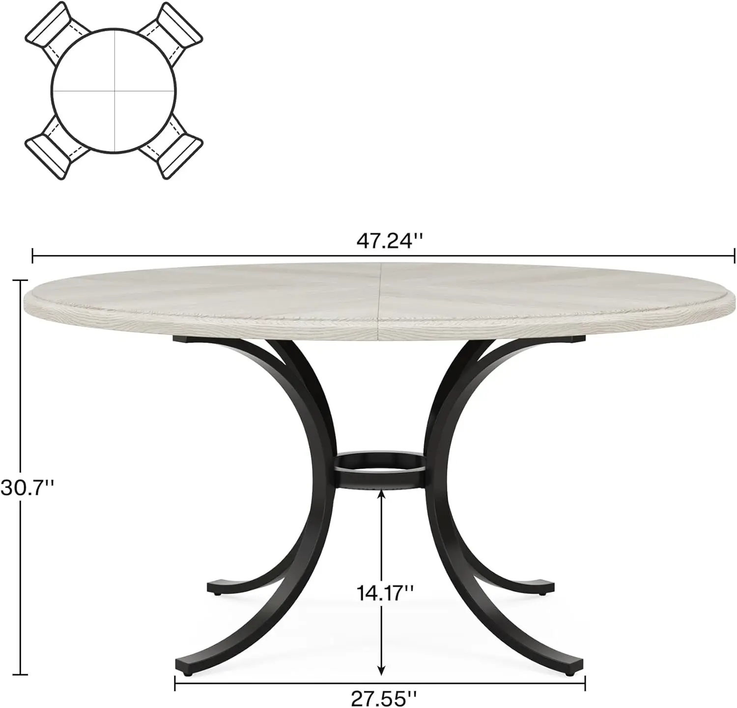 Tribesigns Round Conference Table, 47