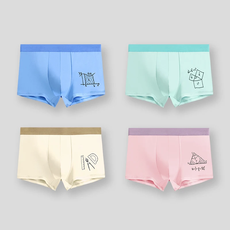 Cotton underwear development period sports breathable junior high school boys and teenagers antibacterial boxer shorts