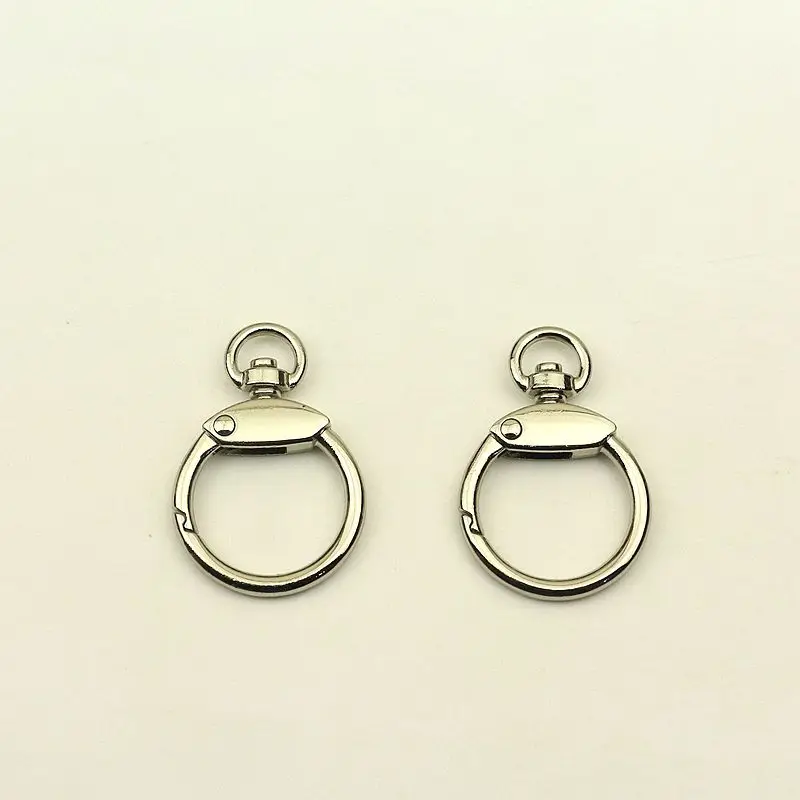 20pcs 23mm Metal O Ring Buckles Keychain Spring Hook Buckle DIY Bag Decoration Hanging Jewelry Crafts Accessories