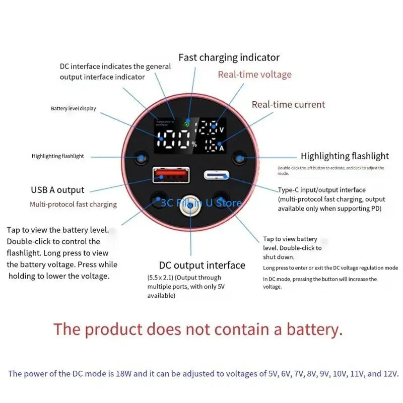 G8TA High Strength Aluminum Powerbank Shell Housing Interchangeable Battery Case
