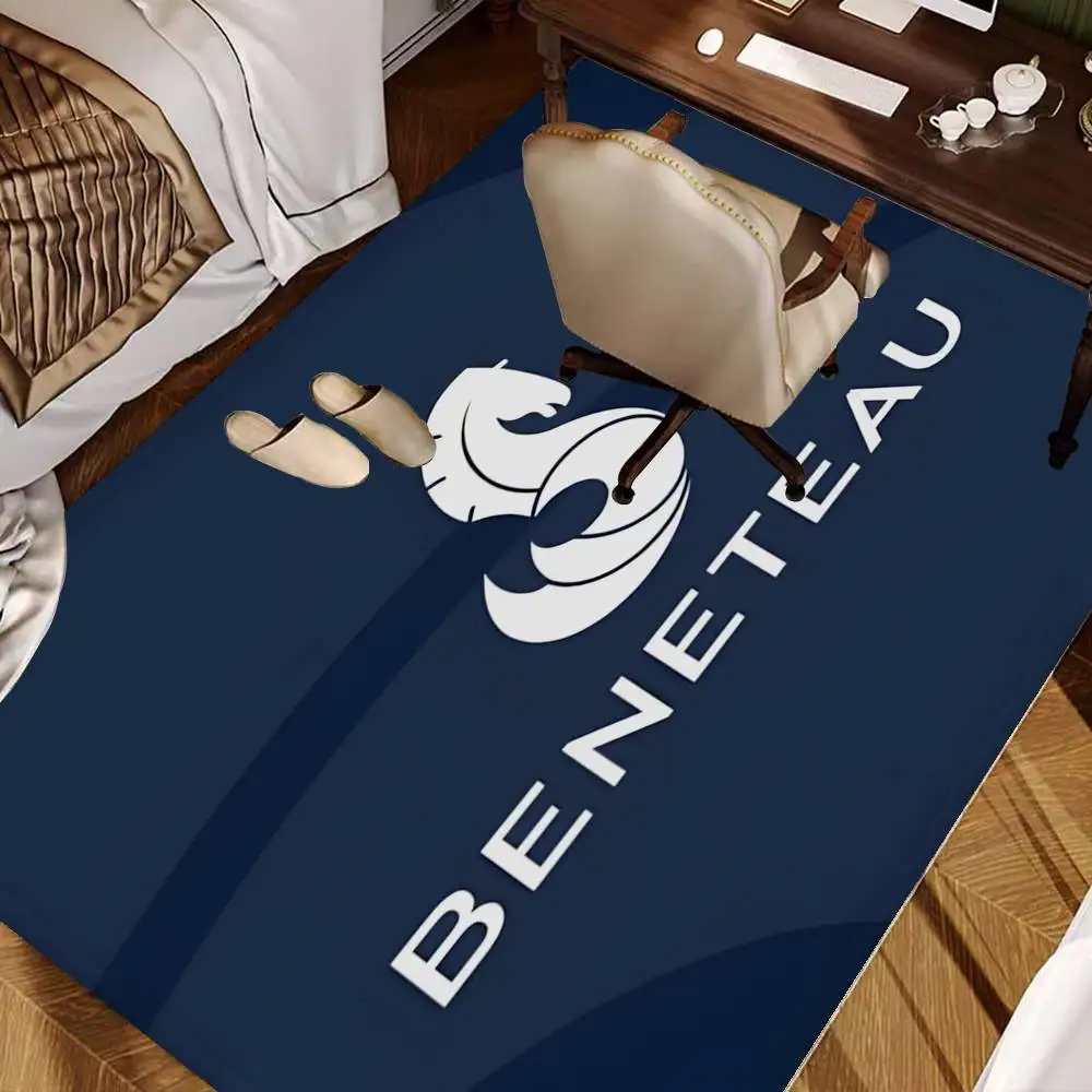 B-BENETEAU Logo Room Mats Anti-slip Absorb Water Long Strip Cushion Bedroon Mat Household Carpets