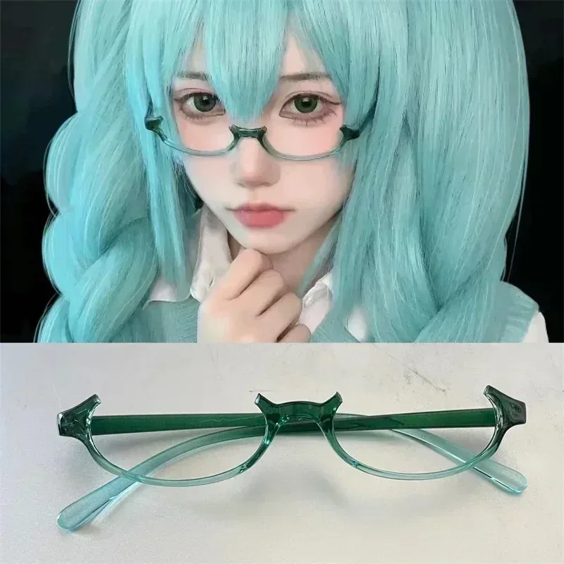 Anime Character Cosplay Red Glasses Role Play Half Frame Eyeglass Without Lens Accessories Eyewear view 6