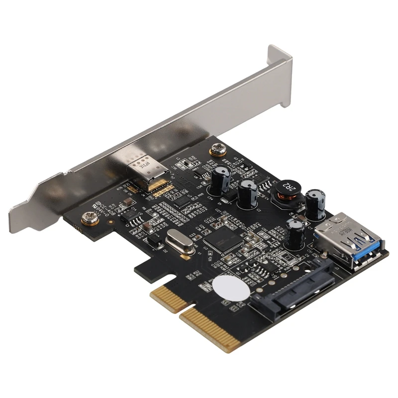 Adapter Card PCI-E 4X To USB3.1 Expansion Card 10G Rear Adapter TYPE-C+TYPE-A Board ASM1142 Module