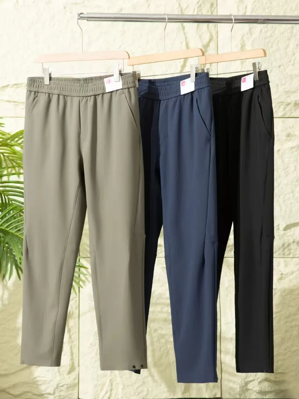 

Мужские удобные повседневные брюки для активного отдыха, дышащие, эластичные, прямого кроя, длинные, из нейлоновой ткани, полиэстер F...