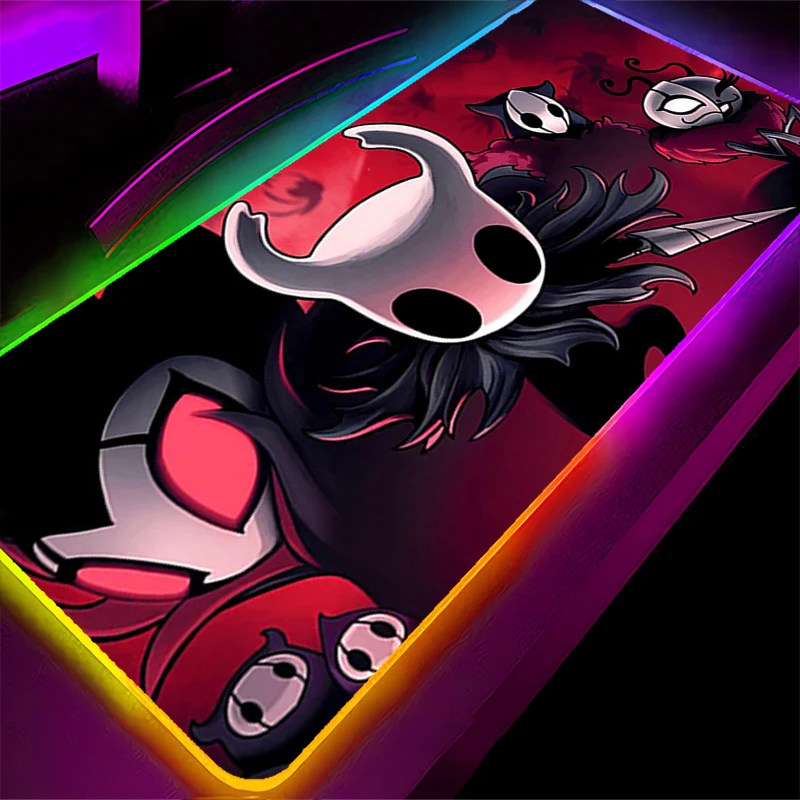 

RGB светодиодный коврик для мыши HD резиновый коврик для мыши игровой коврик аксессуары для ПК настольный коврик нескользящий коврик для стола офисный коврик для клавиатуры H-hollow Knight