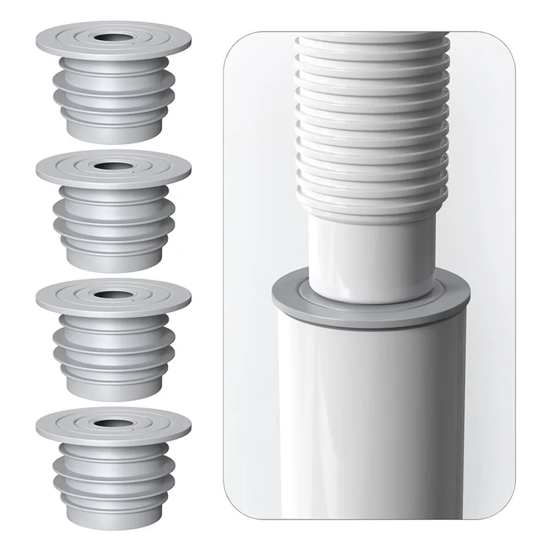 

Best Of 2025-4PCS Крышка дезодоранта для слива в полу, силиконовое уплотнение сливной трубы для стиральной машины с защитой от запаха 18-35 мм, уплотнительное кольцо