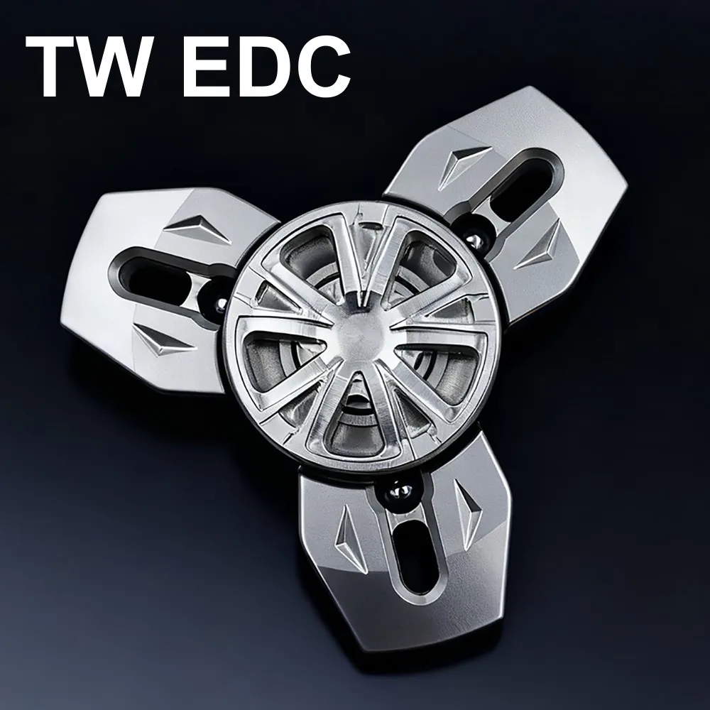 TWEDC Xinghan Fidget Spinner Three-Bladed Fidget Spinner Handling Feel Anxiety Relief Gadgets Original Designs Metal Fidget Toy