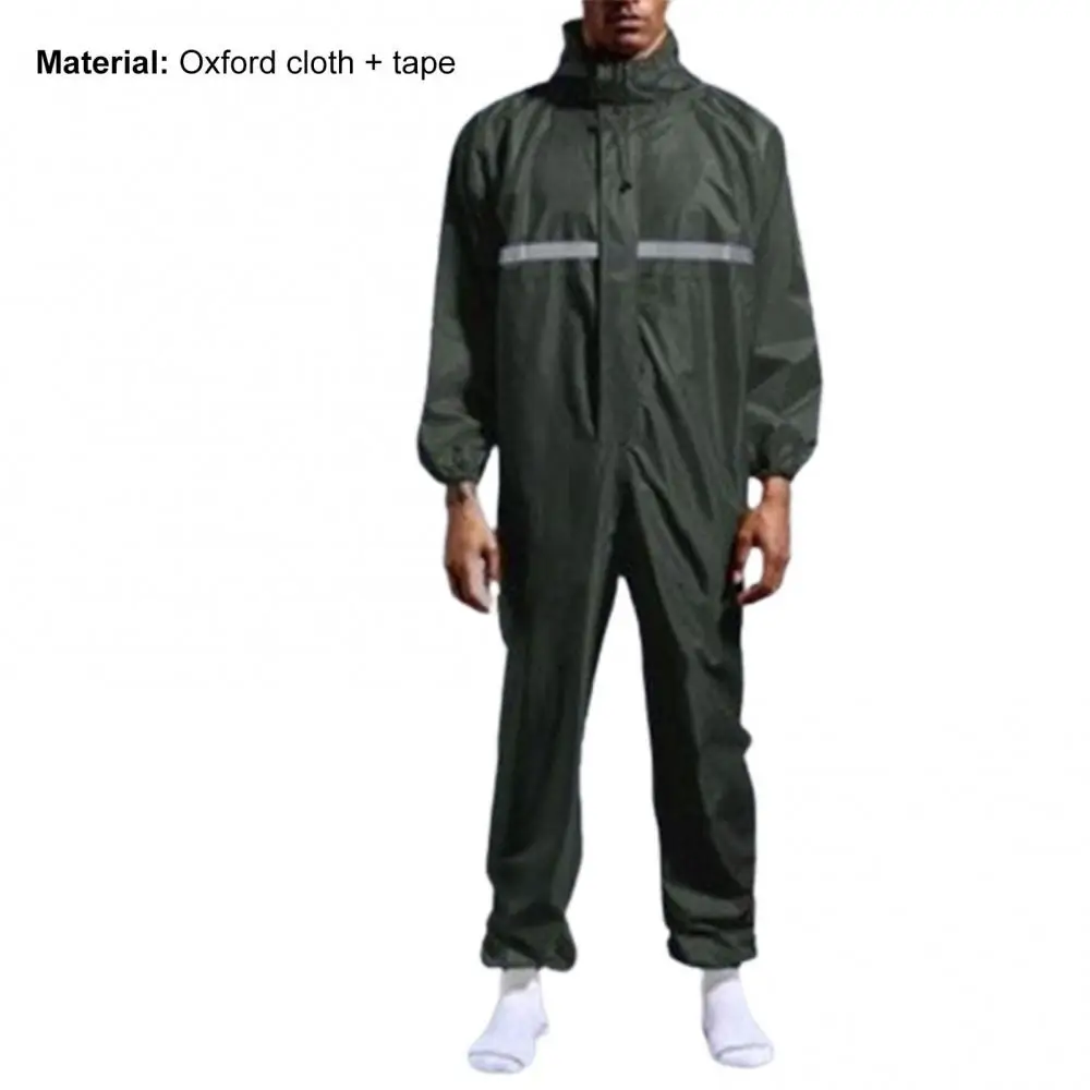 Hooded Raincoat Unisex Fashion Outdoor Waterproof Rain Coat Jacket Pants Cycling Riding Poncho Coverall Hooded Raincoat Jumpsuit