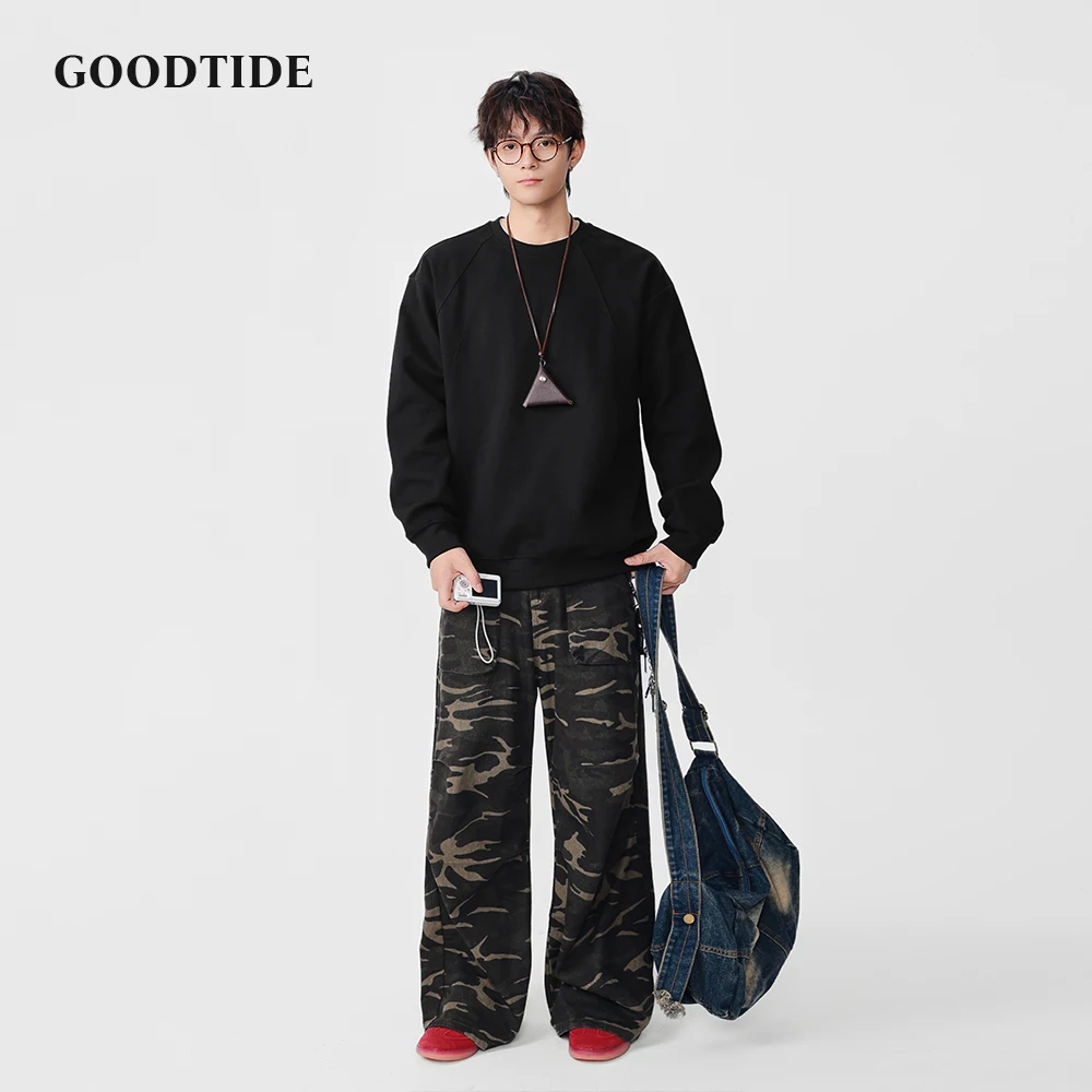 موضة الرجال عادية طاقم الرقبة البلوز 2025 شتاء جديد راجلان كم تصميم مريح لينة كم طويل البلوز #6