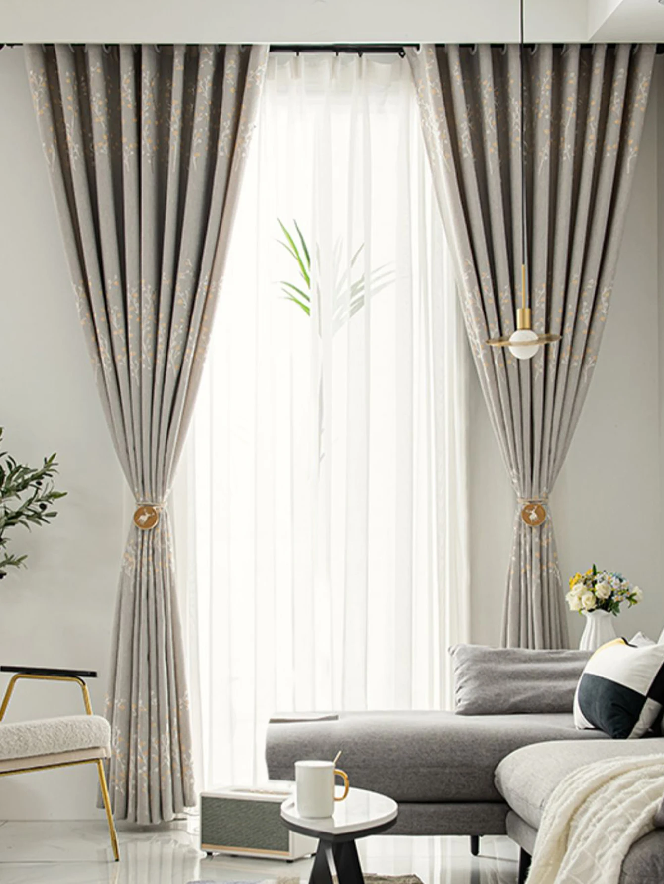 Thick Sunshade Fabric For Finished Blackout Curtains, 2024 New Model, Simple Living Room And Bedroom Design
