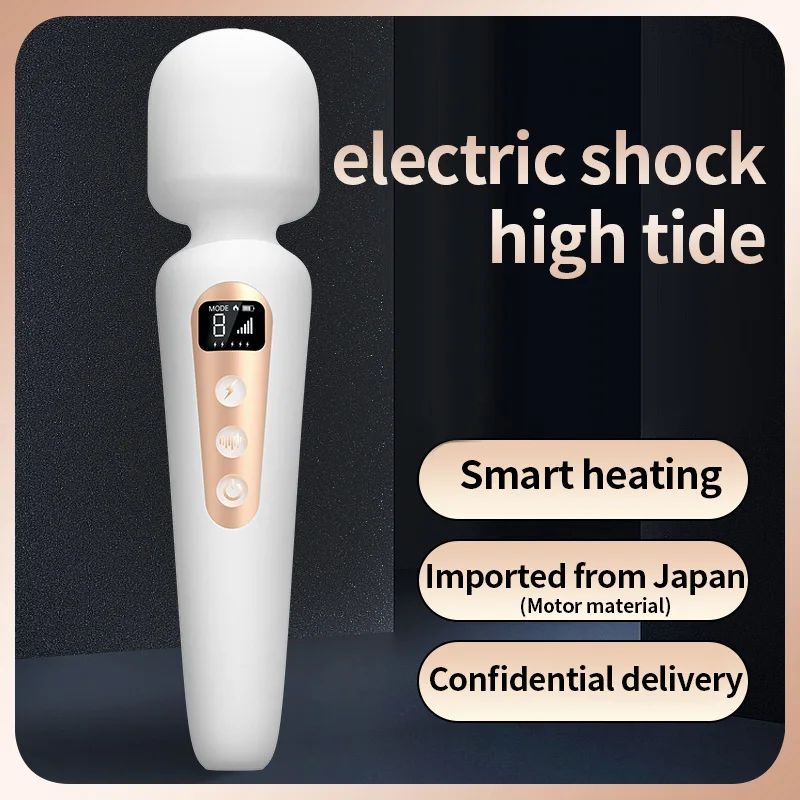 LCD display vibrator intelligent heating AV vibrator with 5 different frequencies magnetic suction charging female sex toys