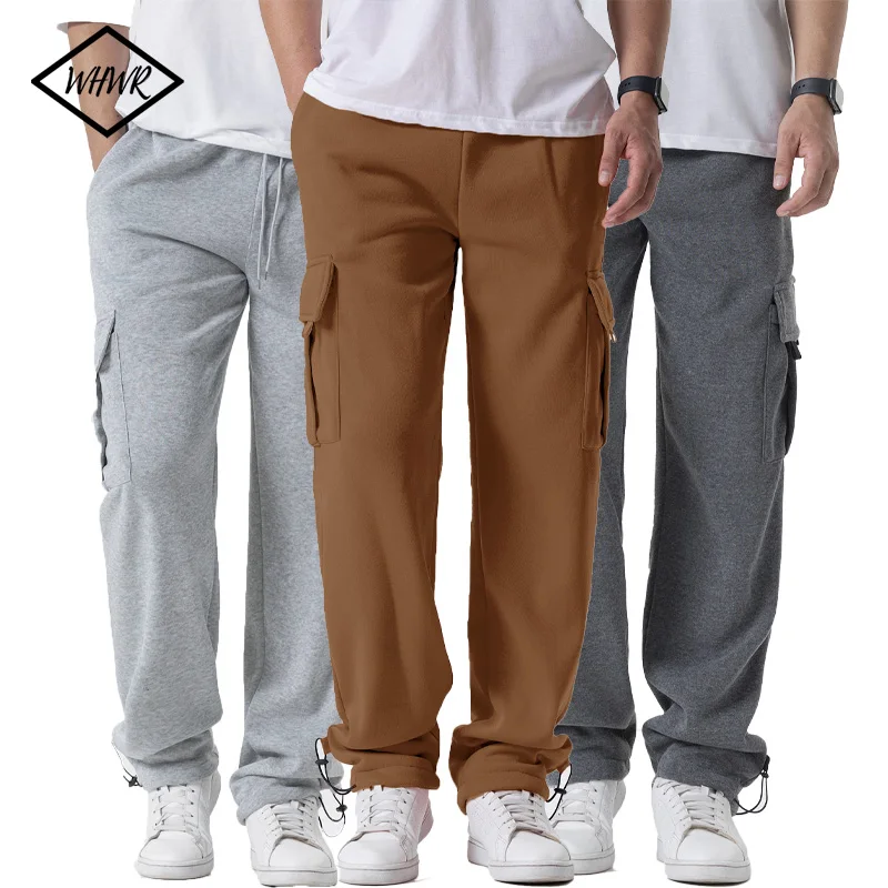 Men's Joggers Pants Loose Drawstring Long Pants Men Multi-pocket Sweatpants Casual Cargo Trousers For Men Fitness Running Pants