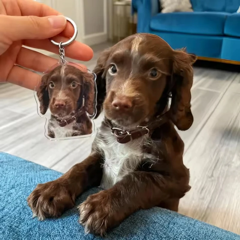 Custom Keychains Cartoon Llavero Key Chain Photo Customized Anime Charms Hologram Clear Acrylic Personalized Designer Keychains